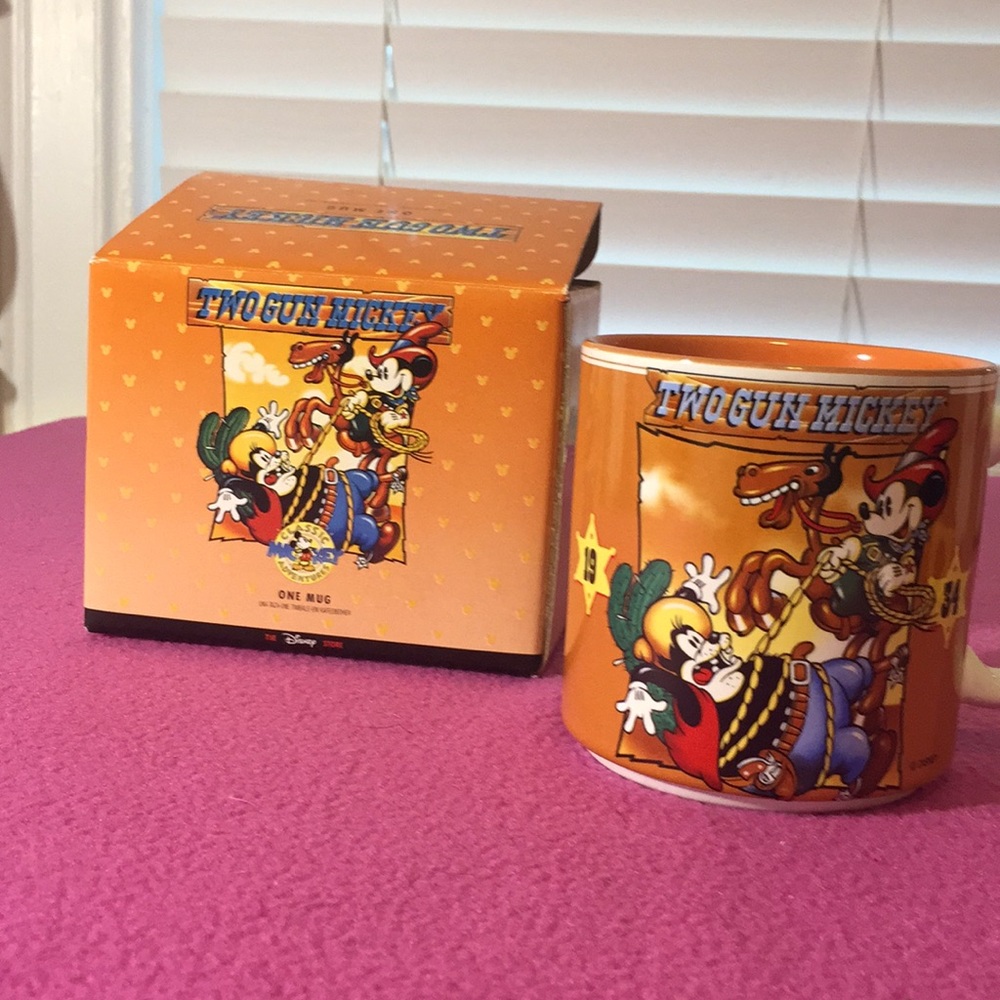 Disney Store Two Gun Mickey Mug